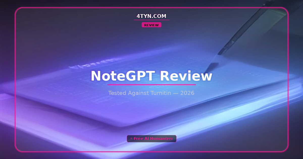NoteGPT AI Humanizer: I Tested It Against Turnitin (2026 Review)
