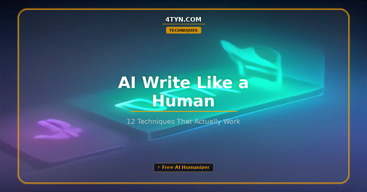 How to Get AI to Write Like a Human: 12 Techniques That Work