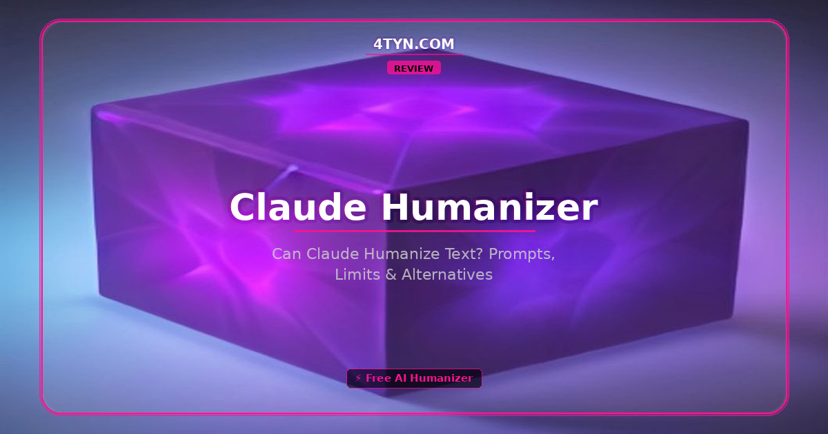 Claude Humanizer: Can Claude Humanize Text? Prompts, Limits & Alternative