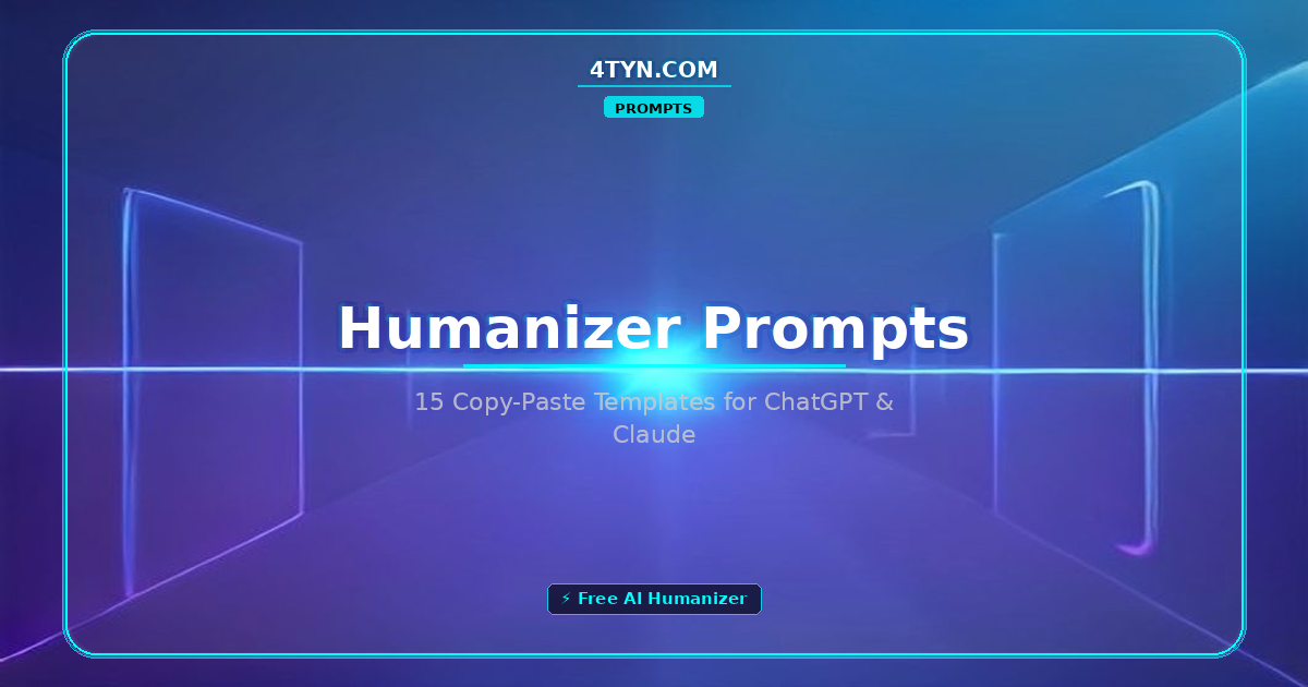 Humanizer Prompts 15 Copy Paste Templates ChatGPT Claude